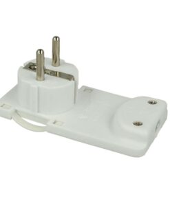 Alternative view of Spina Schuko Piatta Salvaspazio Bianco 16A 250V Uscita Cavo 90 Gradi
