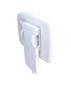 Spina Schuko Piatta Salvaspazio Bianco 16A 250V Uscita Cavo 90 Gradi