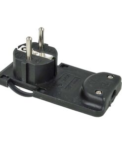 Alternative view of Spina Schuko Piatta Salvaspazio Nero 16A 250V Uscita Cavo 90 Gradi