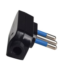 Alternative view of Spina Elettrica Piatta Salvaspazio Laterale 2P+T 10A 25V Max 1500W Spina Piccola 10A Nero