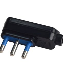 Spina Elettrica Salvaspazio Laterale 2P+T 16A 25V Max 1500W Nero