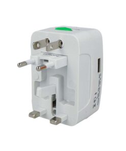 Adattatore Universale da Viaggio Con Presa EU UK USA AUS CN Con Caricatore USB 5V 1A