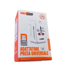 Adattatore Universale da Viaggio Con Presa EU UK USA AUS CN Con Caricatore USB 5V 1A