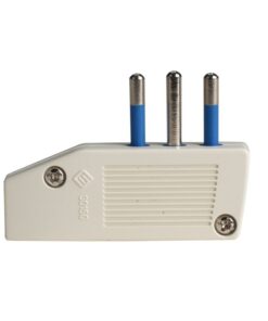 Alternative view of Spina Elettrica Piatta Salvaspazio Laterale 2P+T 10A 250V Max 1500W Uscita Cavo 90 Gradi Bianco