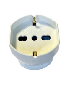 Presa Schuko Volante Femmina Multistandard P11/17 10/16A 250v 2P+T Max 1500W Bianca