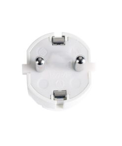 Alternative view of Spina Elettrica Schuko 16A Standard Tedesca Salvaspazio con Uscita Cavo Dritto Bianco