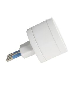 Adattatore Spina Elettrica 2P+T 10A con 1 Presa Schuko 16A / Italiano 10A 2P+T 250V Max 1500W Bianco