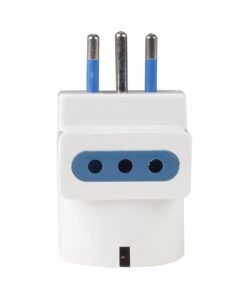 Alternative view of Adattatore Tripla Spina Elettrica 2P+T 10A con 2 Presa 10A 2P+T e 1 Presa Ita 10A / Schuko 16A 250V Max 1500W Bianco (AP1105)