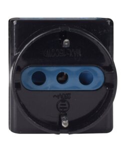 Adattatore Tripla Spina Elettrica 2P+T 10A con 2 Presa 10A 2P+T e 1 Presa Ita 10A / Schuko 16A 250V Max 1500W Nero (AP1105N)