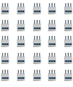 Adattatore Tripla Spina Elettrica 2P+T 16A con 3 Presa Bipasso 10A/16A 2P+T 250V Max 1500W Bianco