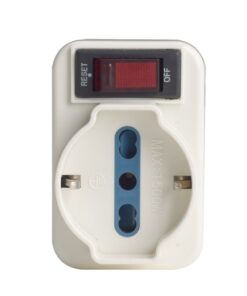 Adattatore Triplo con Interruttore Spina 10A con 2 Prese Bipasso 10A/16A e 1 Presa Universale 10A/16A Max 1500W Salvaspazio Bianco