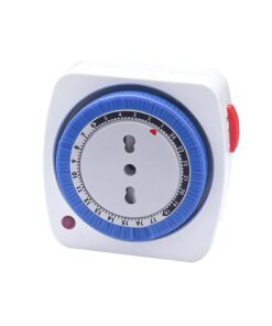 Timer Presa Elettrica Regolabile 24 Ore Con Spina 16A Presa Bipasso 10/16A Max 3500W Dimensione Compatto