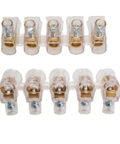 Morsetti Unipolari 2 Stecche da 5 Pezzi Sezione 10 mm²