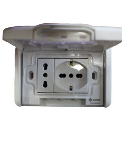 Kit Incasso IP55 Scatola 503 Premontato Presa Schuko + Presa Bipasso 2P+T 10/16A