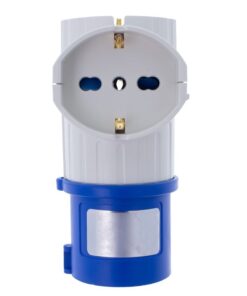 Adattatore Spina Industriale CEE 2P+T 16A 250V + 3 Prese Schuko/Bipasso/EU