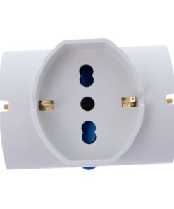 Adattatore Spina Industriale CEE 2P+T 16A 250V + 3 Prese Schuko/Bipasso/EU
