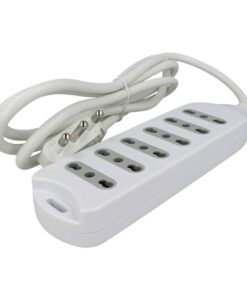 Multipresa Ciabatta Elettrica 6 Posti Prese Bipasso 10/16A Cavo Lunga 1,5 Metri Spina 16A Laterale SKU-8709