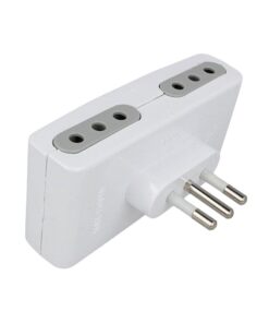 Adattatore Quadruplo Spina Piccola 10A Con 4 Prese Italiana 10A 2P+T Bianco SKU-8725