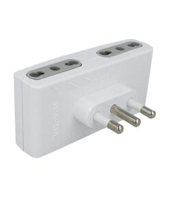 Adattatore Quadruplo Spina Grande 16A Con 4 Prese Bipasso 10/16A 2P+T Bianco SKU-8726