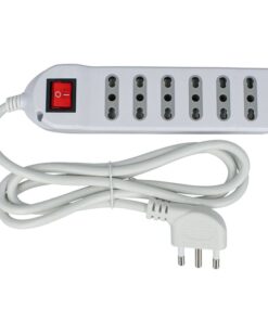 Multipresa Ciabatta Elettrica 6 Posti Prese Bipasso 10/16A Con Interruttore Spina 16A Laterale Cavo 1,5 Metri SKU-8742