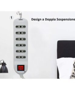 Multipresa Ciabatta Elettrica 6 Posti Prese Bipasso 10/16A Con Interruttore Spina 16A Laterale Cavo 1,5 Metri SKU-8742