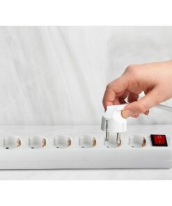 Multipresa Ciabatta Elettrica 6 Posti Schuko Spina Tipo Ibrido F + E Cavo Lunga 5 Metri Con Interruttore SKU-8769