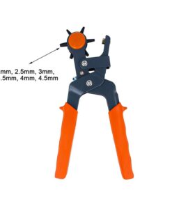 Pinza A Fustella Fustellatrice Pinza Perforatrice per Cuoio e Cinture 6 Misure Fori
