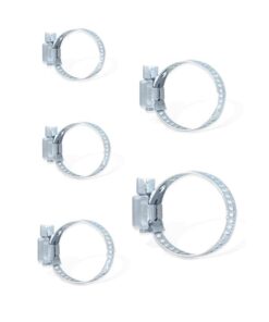 10 Pezzi Fascette Stringitubo Regolabili 18-32mm Acciaio Inossidabile 5 Misure