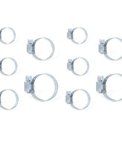 10 Pezzi Fascette Stringitubo Regolabili 18-32mm Acciaio Inossidabile 5 Misure