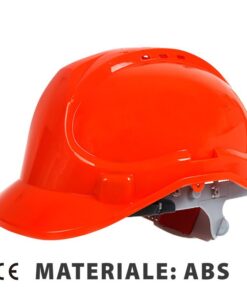 Casco Antinfortunistica da Costruzione con Cinturino a 6 Punti Casco di Sicurezza Colore Rosso