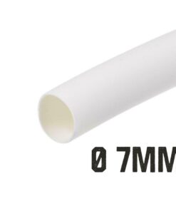1 Metro Tubo Guaina Termorestringente Diametro 7mm Colore Bianco