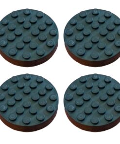 4 Pezzi Tamponi a Cuffia in Gomma Tondo 120x25mm Con 3 Pioli