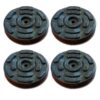 4 Pezzi Tamponi a Cuffia in Gomma Tondo 140x27mm Con Foro Centrale Per Ponte Sollevatore Ravaglioli OMCN
