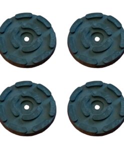 4 Pezzi Tamponi a Cuffia in Gomma Tondo 143x24mm con Foro e Lunetta