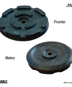 Alternative view of 4 Pezzi Tamponi a Cuffia in Gomma Tondo 143x24mm con Foro e Lunetta