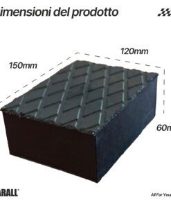 4 Pezzi Tamponi in Gomma per Ponti Sollevatori 160X120X60mm