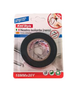 Nastro Isolante Elettrico in PVC 18mm X 20m Nero