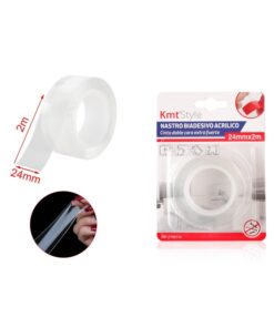 Nastro Biadesivo Acrilico Extra Forte Trasparente 24mm X 2MT