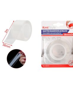 Nastro Biadesivo Acrilico Extra Forte Trasparente 36mm X 2MT