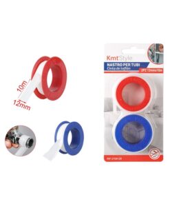 2 Pezzi Nastro in Teflon Sigillante PTFE 12mm x 10MT per Riparazioni Idrauliche
