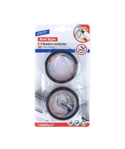 2 Nastri Isolanti Elettrici in PVC 19mm X 5m Colore Nero