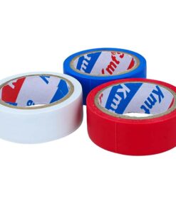 Alternative view of 3 Nastri Isolanti Elettrici in PVC 19mm X 5m Colore Assortiti Bianco Rosso Blu