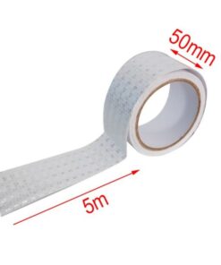 Nastro Adesivo Riflettente 50mm X 5MT Bianco Catarifrangente Ad Alta Visibilità