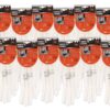 12 Paia Guanti da Lavoro Bianco Taglia S 7 Con Rivestimento in Lattice