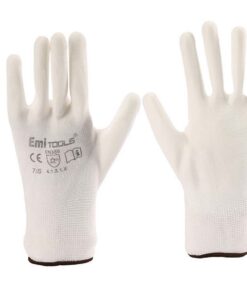 Alternative view of 12 Paia Guanti da Lavoro Bianco Taglia S 7 Con Rivestimento in Lattice
