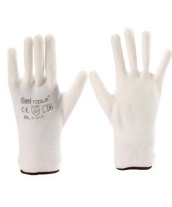 12 Paia Guanti da Lavoro Bianco Taglia L 9 Con Rivestimento in Lattice