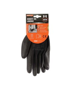 Alternative view of 12 Paia Guanti da Lavoro Nero Taglia M 8 Con Rivestimento in Lattice