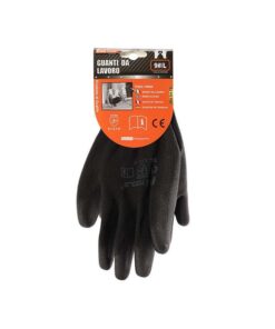 Alternative view of 12 Paia Guanti da Lavoro Nero Taglia L 9 Con Rivestimento in Lattice