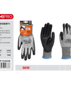 Guanti da Lavoro Livello 5 taglia M/8 colore nero/grigio