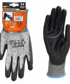 Guanti da Lavoro Livello 5 taglia M/8 colore nero/grigio - immagine 3